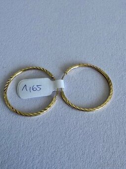 Zlaté náušnice 14K, 1,65 g, průměr 2,7cm