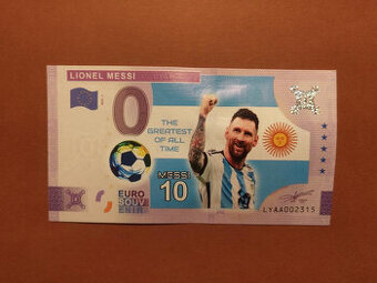 NOVÁ 0 EURO BANKOVKA MESSI - JEDINÝ KUS 