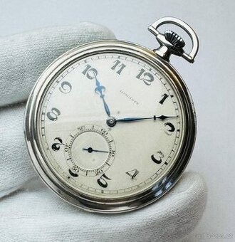 ⭐Longines tulové celo-stříbrné kapesní hodinky v top stavu⭐