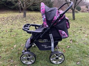 Kočárek trojkombinace pěkný čistý+pláštěnka