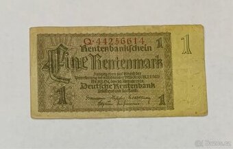 Bankovka 1 Rentenmark 1937 Německo (Třetí říše)