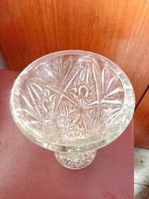 Skleněné vázy,vázičky, dóza, váza z hutního skla,podnos - 1