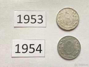 MINCE 3h 1953,1954 ČESKOSLOVENSKÁ REPUBLIKA - 1