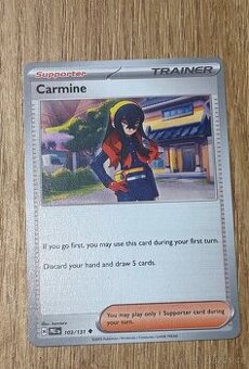 Prodám Pokémon kartu Carmine 103/131 diamond NM
