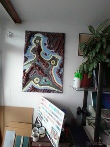 Hawaii. 123x80cm, kombinovaná technika,acryl. - 1