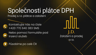 Prodej společností, firmy plátce DPH i založení