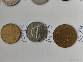 Směs starých mincí