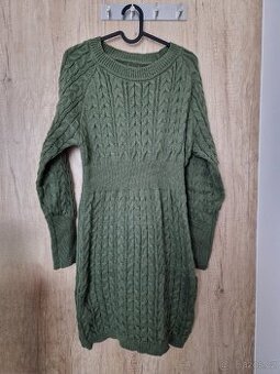 Khaki nové podzimní/zimní svetrové šaty vel. L