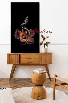 Originální obraz - 80 x 80 cm - Had