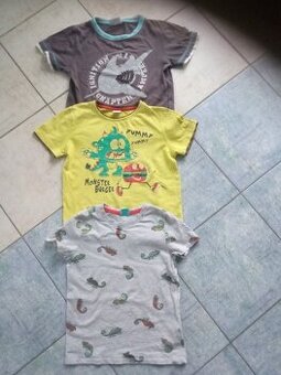 Trika a košile krátký rukáv, tílko-vel. 104/110/116