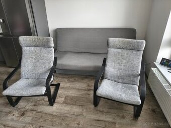 Rozkládací gauč + 2 křesla - 1