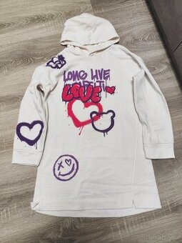 Dlouhá bílá/krémová mikina