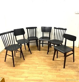 Retro židle TON černá matná