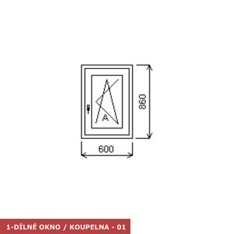 Plastové okno - 600 × 880 mm