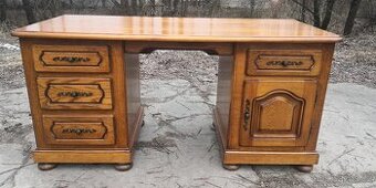 Masivní rustikální psací stůl