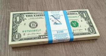 100x 1$ bankovky 2021 UNC