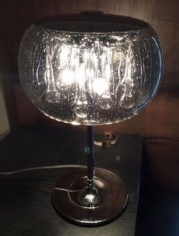 Stolní lampa Rain , kouřové provedení, křišťálový styl