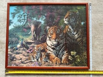 Obraz - puzzle motiv džungle (tygři)