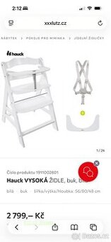 Jídelní židlička Hauck Alpha +