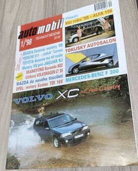 ZÁNOVNÍ 12 x ČASOPIS AUTOMOBIL 1998, VHODNÉ JAKO "DÁREK" 🚗
