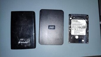 2x externí disk 128gb SSD/500gb HDD 1x HDD 500gb