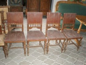 4 stejné židle kol. r. 1900