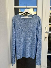 Pánský bavlněný modrý svetr od Pull & Bear