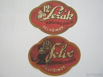 FELIX pivní etiketa pivovar Pelhřimov