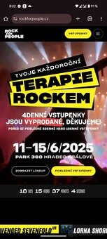 Rock for People vstupenka 4 denní