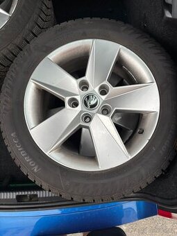 Alu kola Škoda Ilias R16  6,5J x 16“ ET 46 + zimní pneu