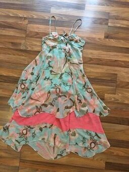 Vintage volán maxišaty, vel S/M,