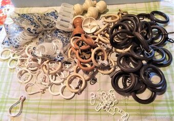 Nabízím kroužky a žabky na záclony, různé min. 150ks - 1