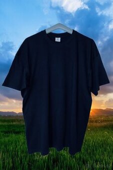 3 kusy nových tm. modrých bavlněných triček velikosti XXXL,