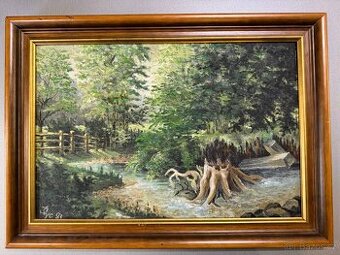 Obraz Krajina s pařezem