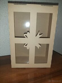 Dárková krabice s průhledem ,velká 33x22x11 NOVÁ