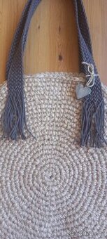 Kabelka z juty - ruční práce