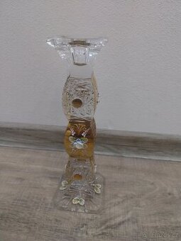 Broušený křišťálový svícen