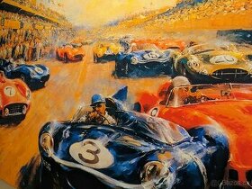 Prodám nový obraz Le Mans obří formát 195x 95cm