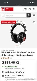 Sluchátka MSI H991