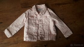Dětská růžová džínová bunda vel. 92