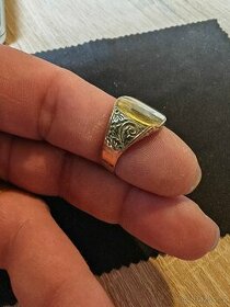 Zlatý pánský prsten 585/1000,14k 6,8g