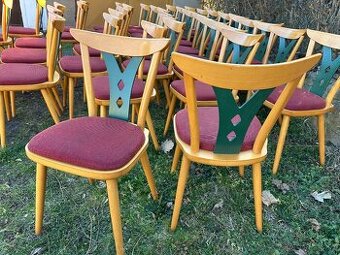42ks PEVNÉ stylové GASTRO židle z tvrdého dřeva
