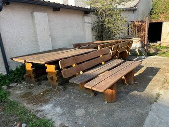Zahradní nábytek - lavice a stůl
