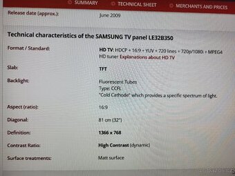Samsung TV LE32B350