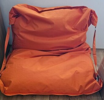 M&M sedací vak outdoor 140x200cm oranžová
