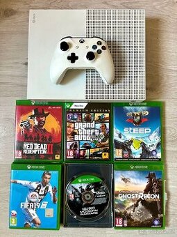 Xbox one S 500 GB + ovladač + 6 her - 1