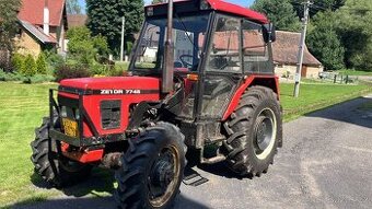 TRAKTOR ZETOR 7745 PO GO + NAKLADAČ + PLUH + VALNÍK