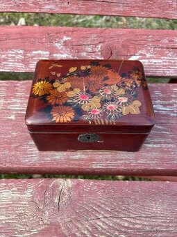 Retro pokladnice šperkovnice ručně malovaná