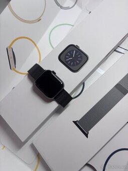 Apple watch series 8 41mm stainless steel - 100% baterie