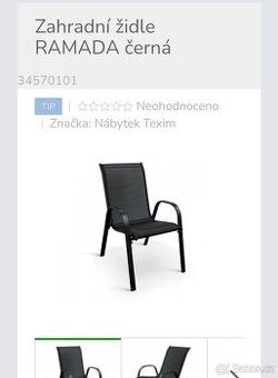 Zahradní židle Ramada-černá